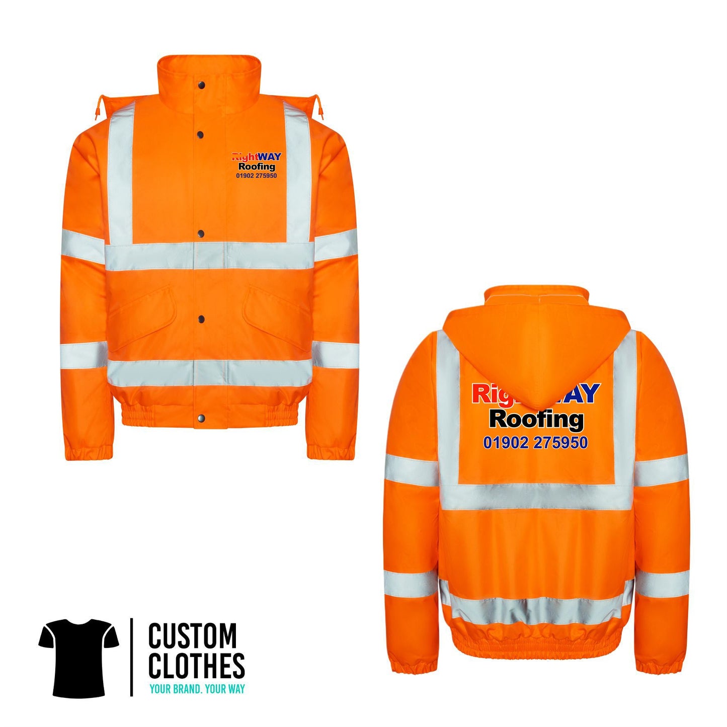 RIGHT WAY ROOFING - HI-VIS BOMBER JACKET [RX770]