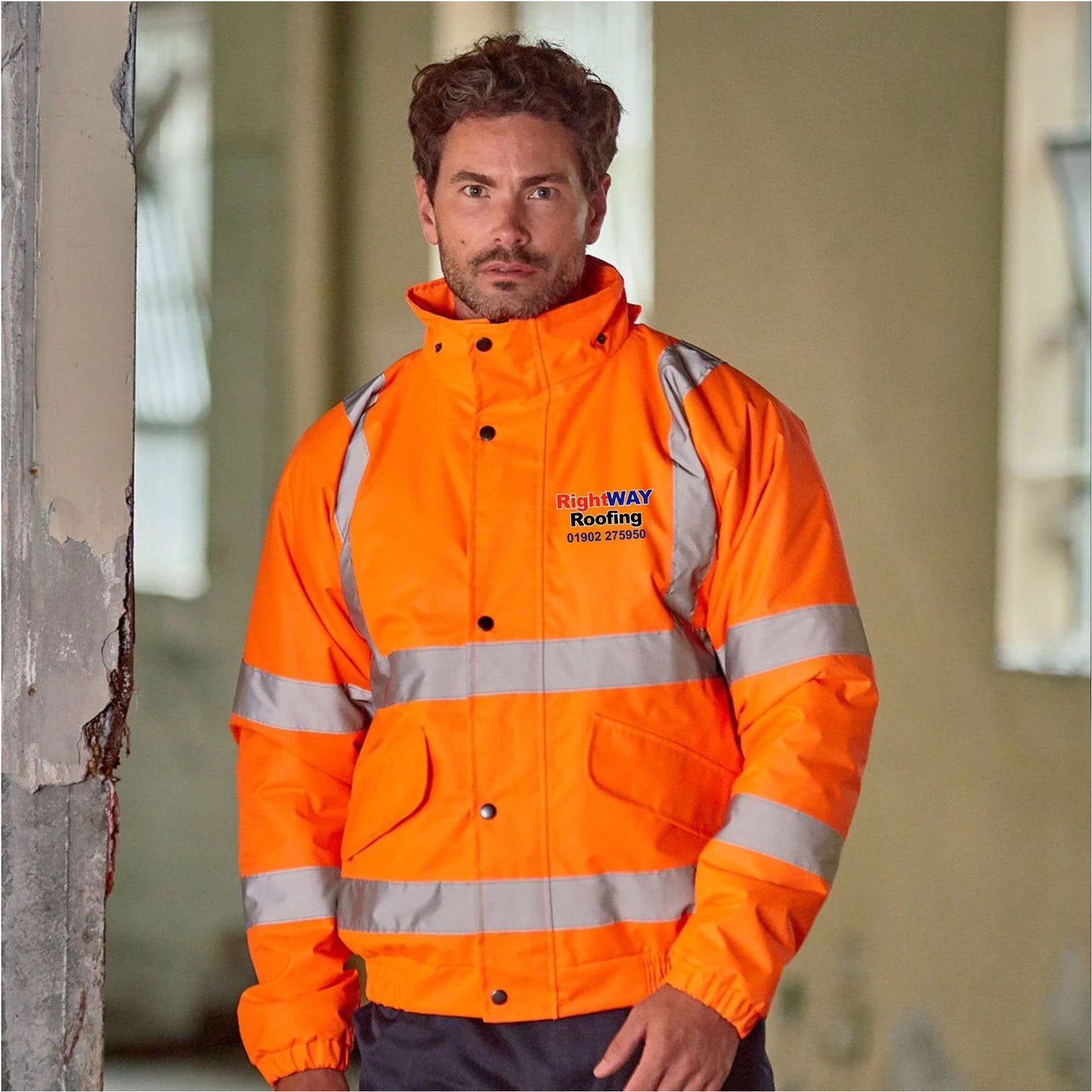 RIGHT WAY ROOFING - HI-VIS BOMBER JACKET [RX770]