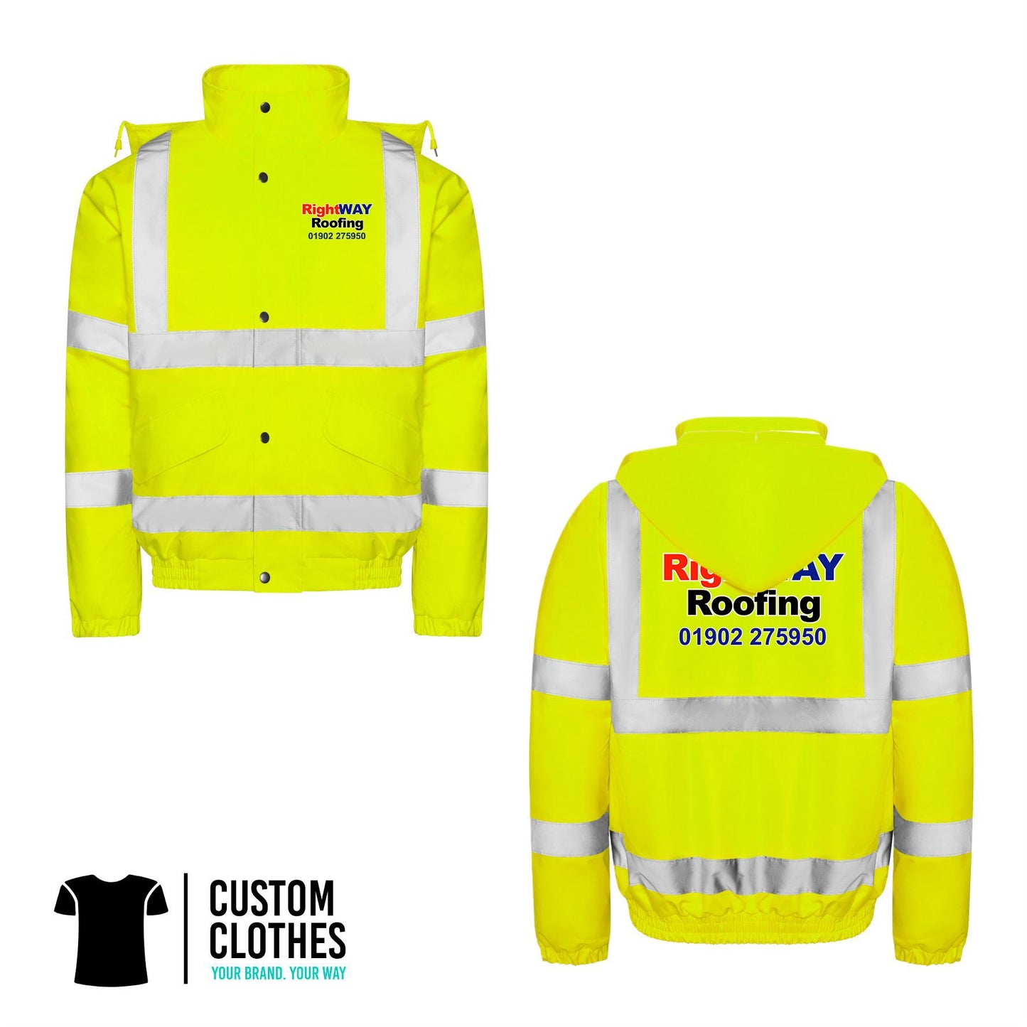 RIGHT WAY ROOFING - HI-VIS BOMBER JACKET [RX770]