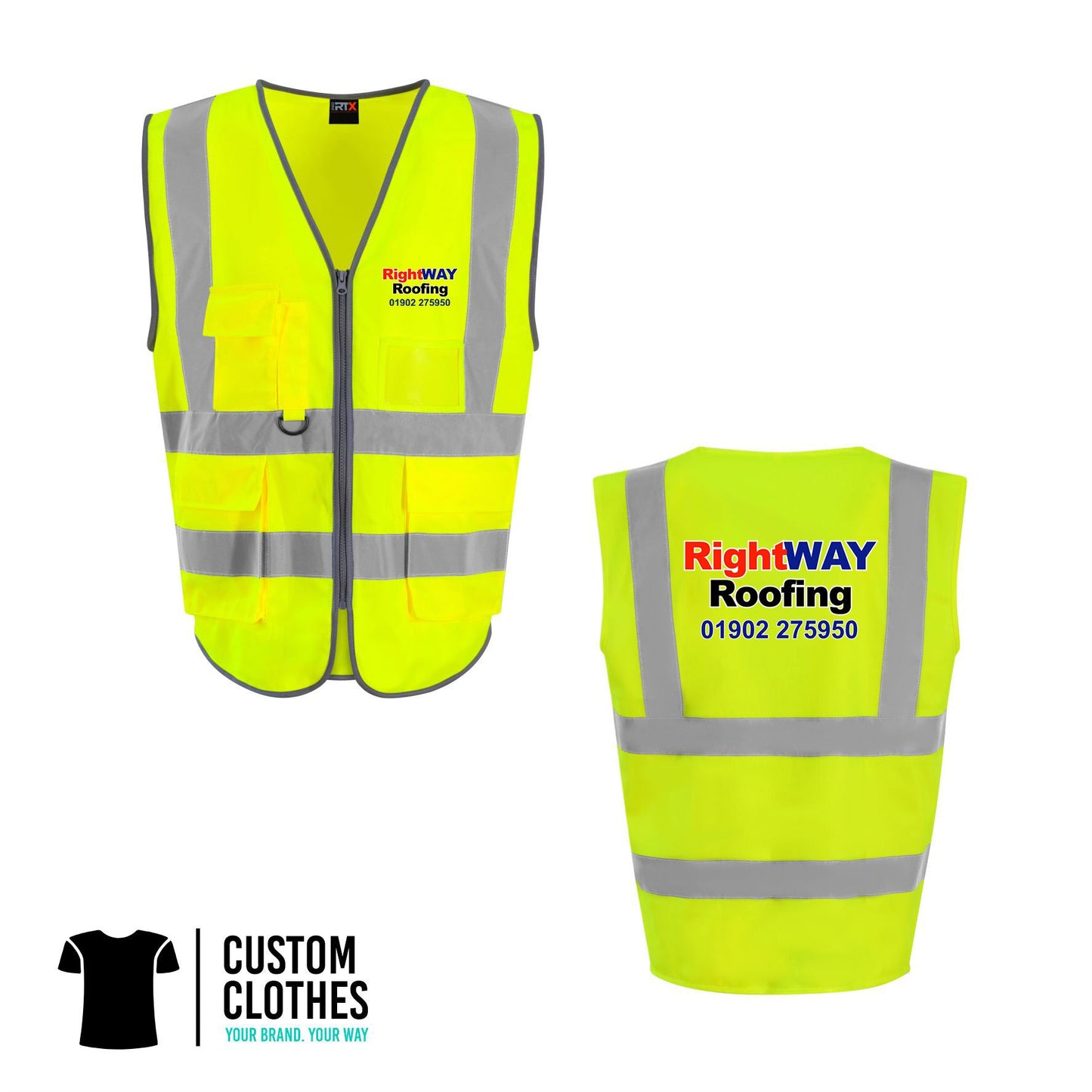 RIGHT WAY ROOFING - HI-VIS EXECUTIVE VEST [RX705]