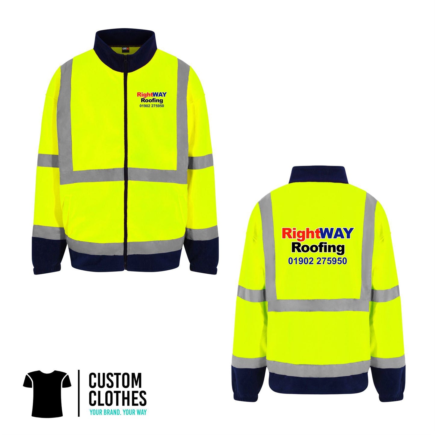 RIGHT WAY ROOFING - HI-VIS FLEECE [RX750]