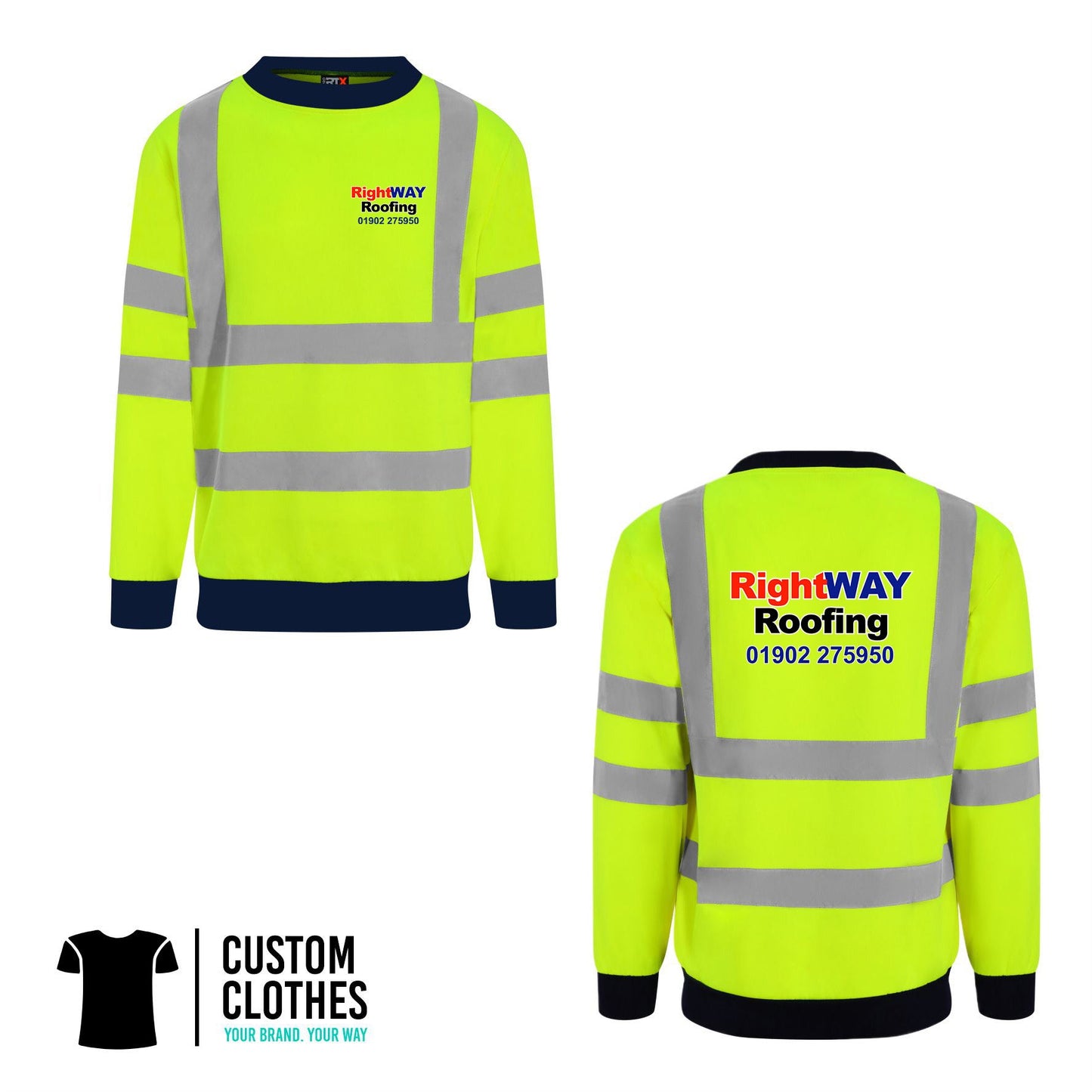 RIGHT WAY ROOFING - HI-VIS SWEATER [RX730]