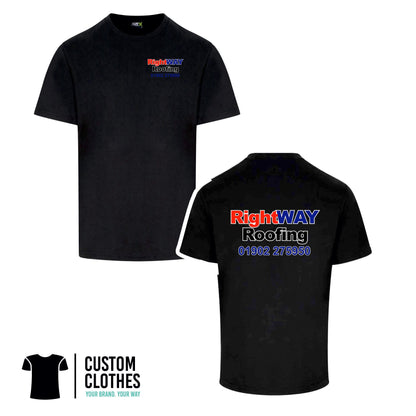 RIGHT WAY ROOFING - RTX T-SHIRT - LEFT BREAST LOGO [RX151]