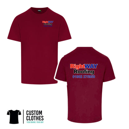 RIGHT WAY ROOFING - RTX T-SHIRT - LEFT BREAST LOGO [RX151]