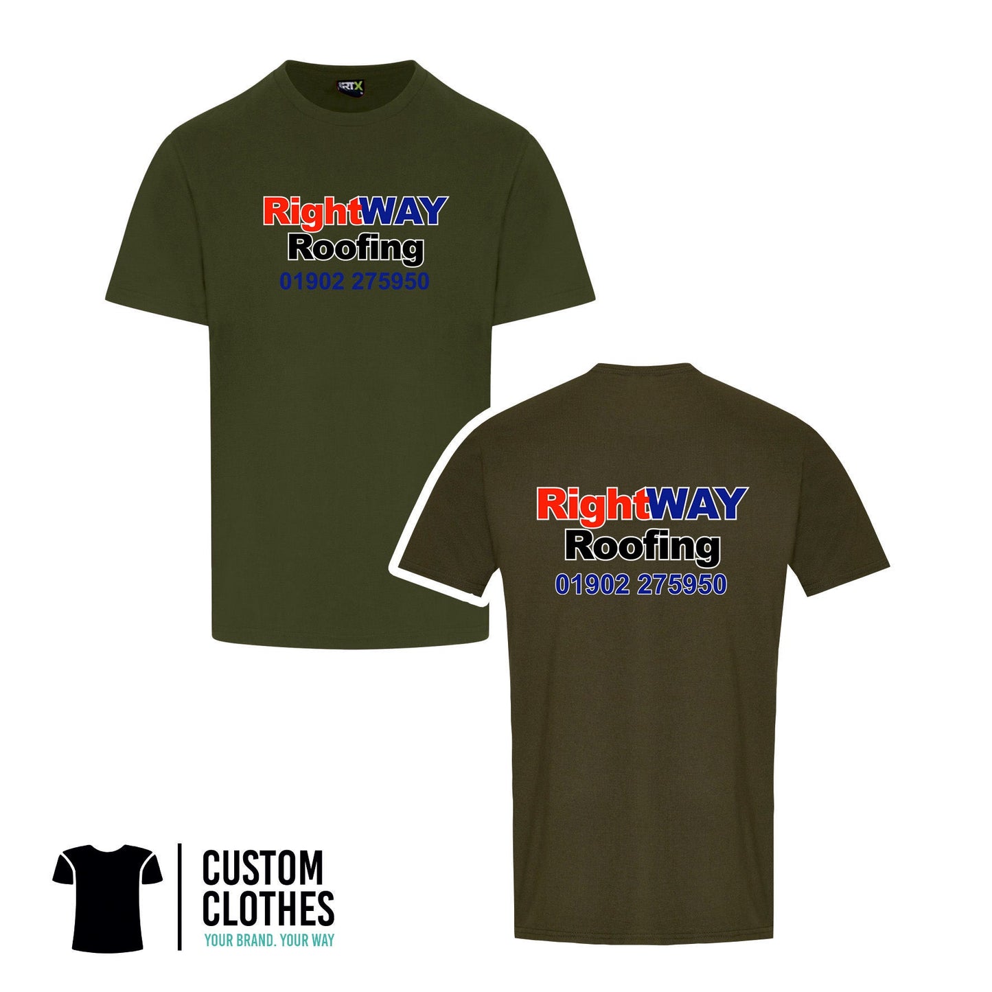 RIGHT WAY ROOFING - RTX T-SHIRT - CHEST LOGO [RX151]