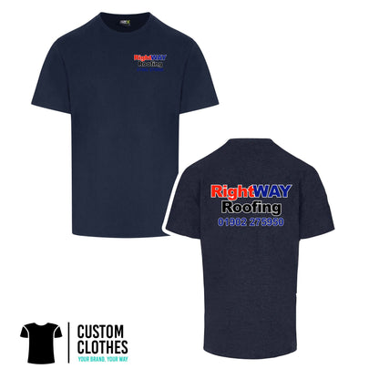 RIGHT WAY ROOFING - RTX T-SHIRT - LEFT BREAST LOGO [RX151]
