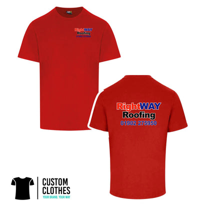 RIGHT WAY ROOFING - RTX T-SHIRT - LEFT BREAST LOGO [RX151]