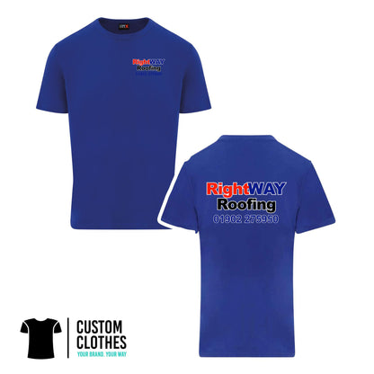 RIGHT WAY ROOFING - RTX T-SHIRT - LEFT BREAST LOGO [RX151]