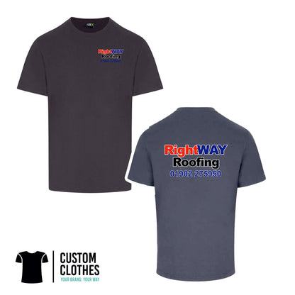 RIGHT WAY ROOFING - RTX T-SHIRT - LEFT BREAST LOGO [RX151]